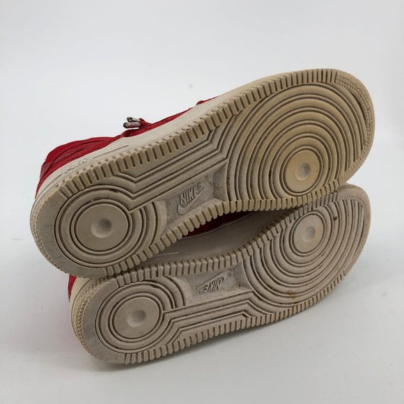 Nike Red Lace-Up Athletic Sneakers | Men's Size 7.5 - Picture 4 of 7